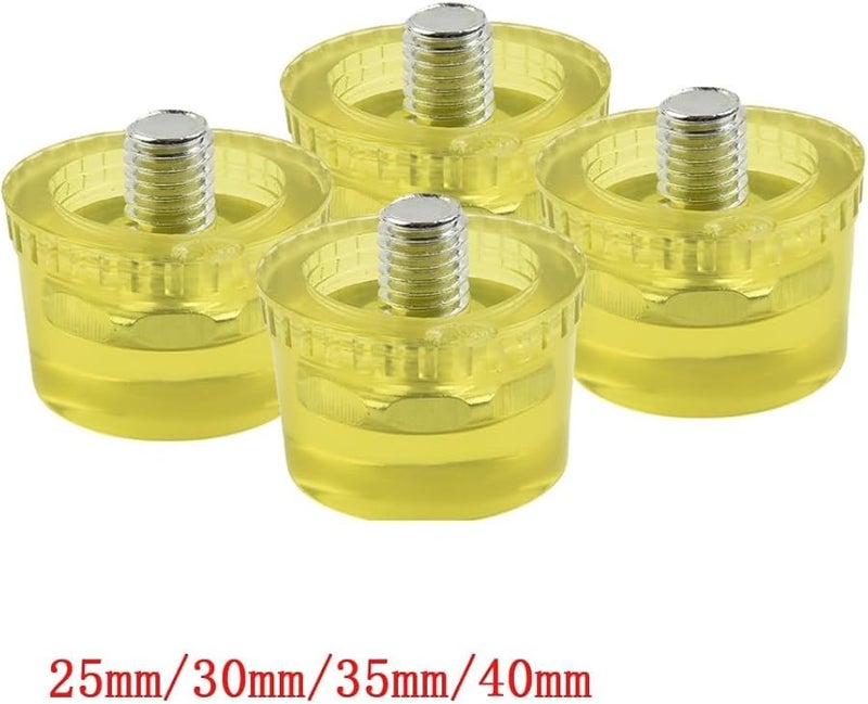 مجموعة رؤوس طرقة استبدال مطرقة مطاطية 4 قطع مع براغي تثبيت 40 ملم - Image 3